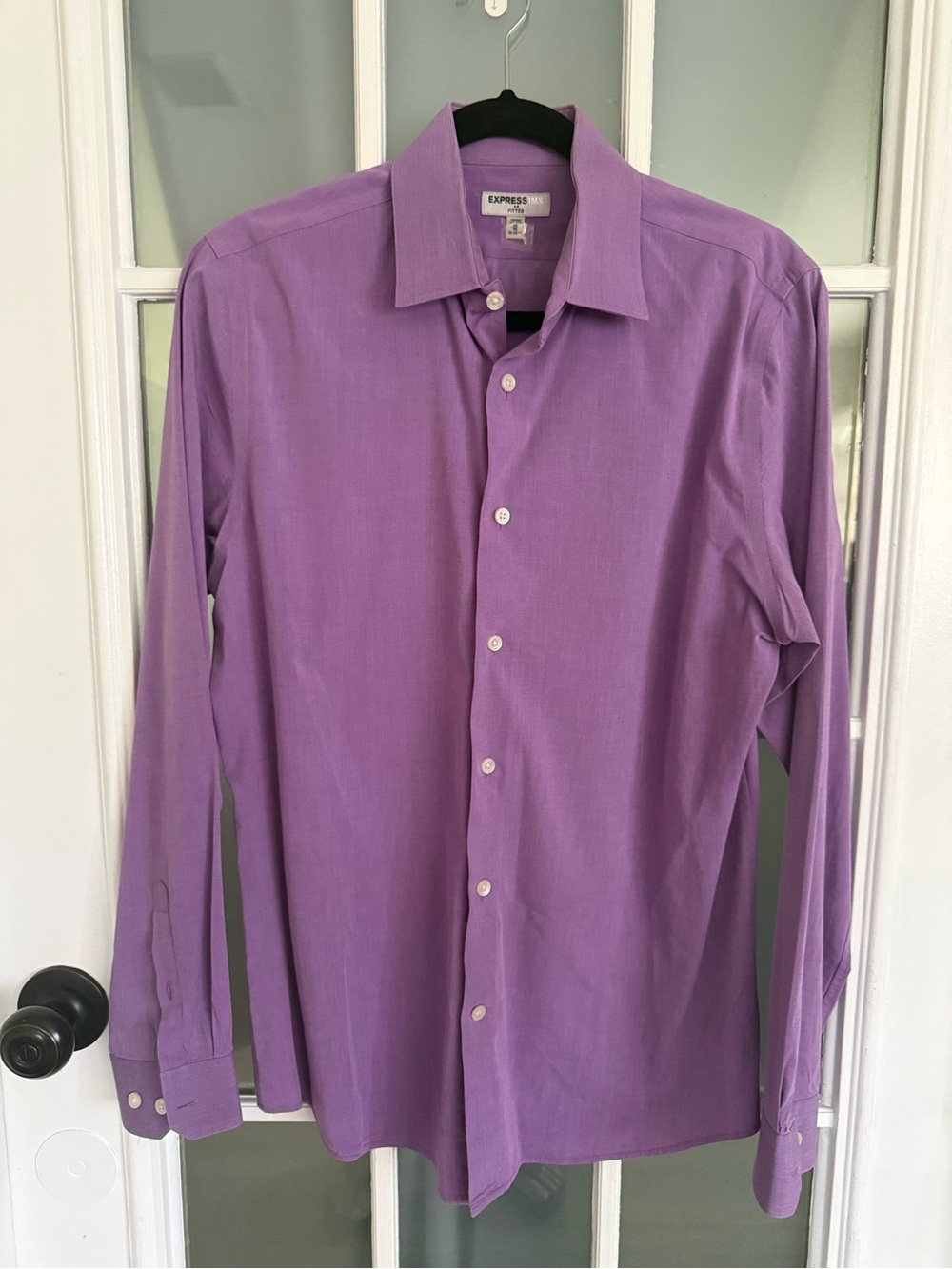 Express Men’s Lavender Button-Up Dress Shirt